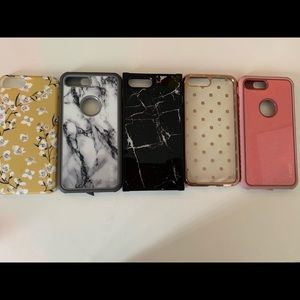 Six used Iphone 7/7S and 8/8S phone cases.